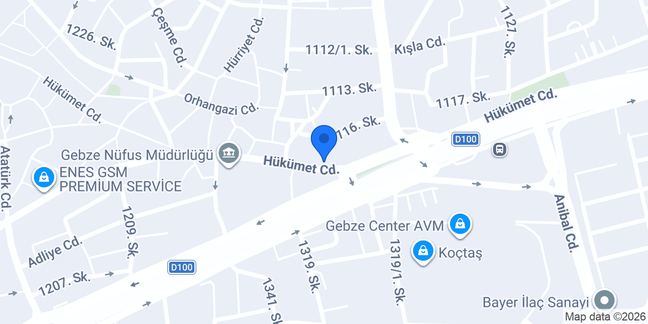 Kaktüs Çiçekçilik Gebze konumu