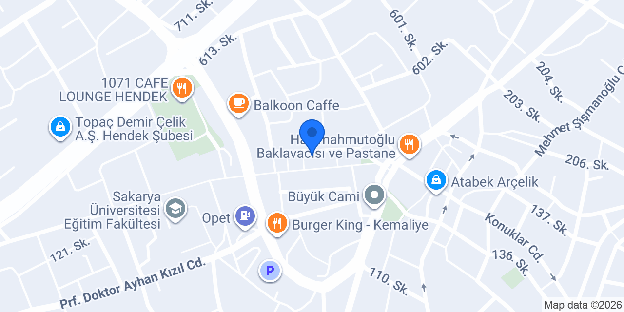 Hendek Belediyesi konumu