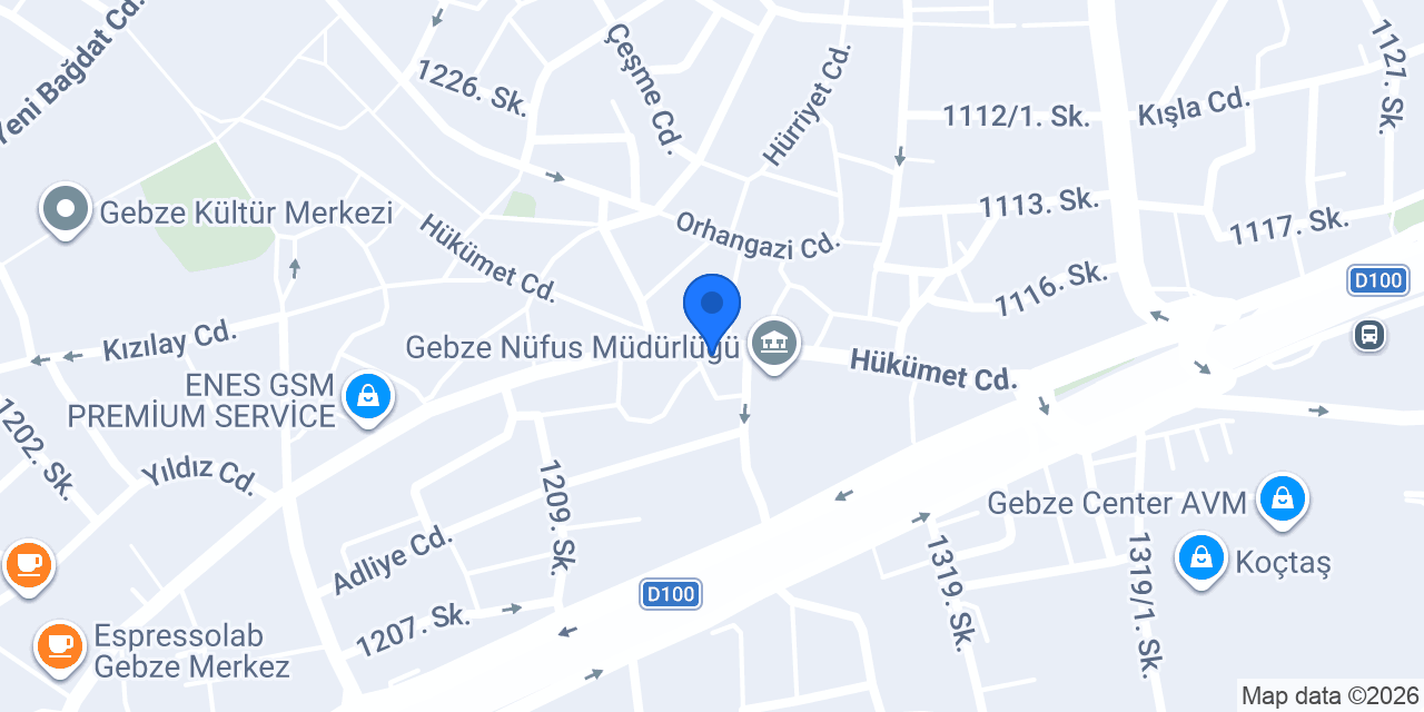 Helvacı Ali Gebze konumu