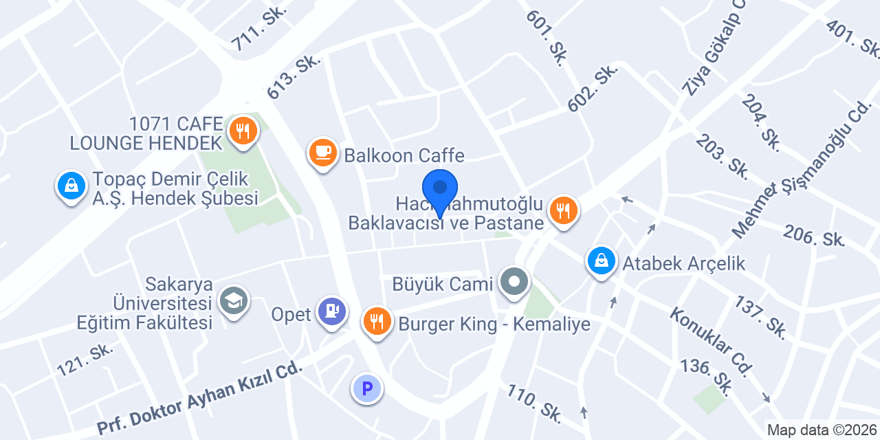 Hendek 1.Noterliği konumu