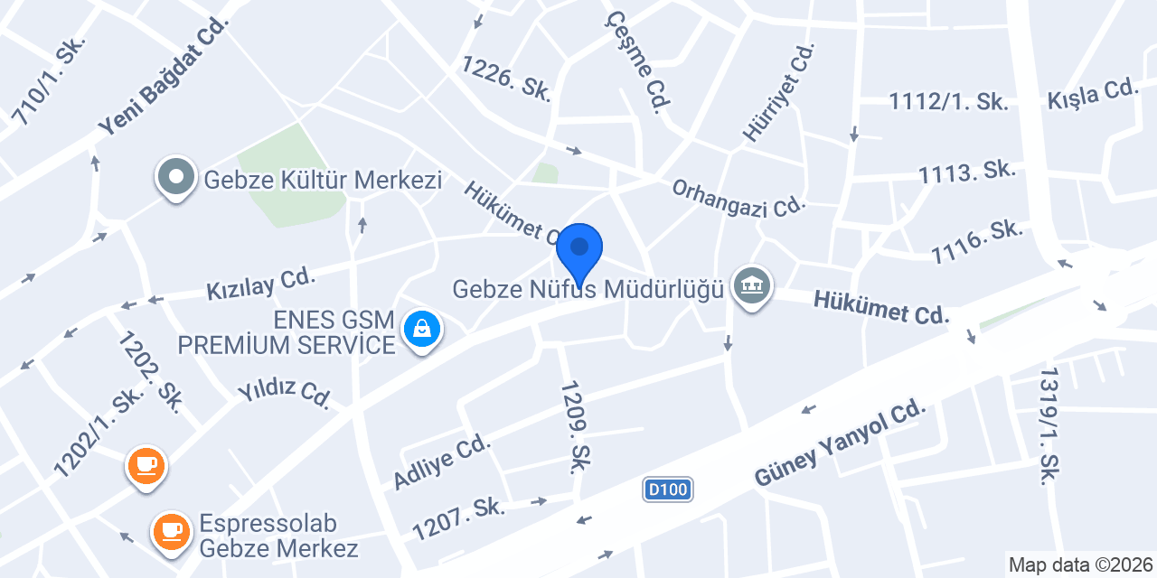 Özgül Eczanesi Gebze konumu