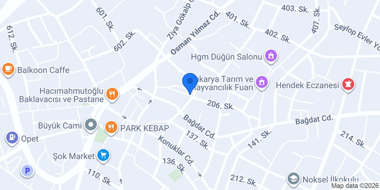 Hendek Elit Mutfak ve Mobilya konumu