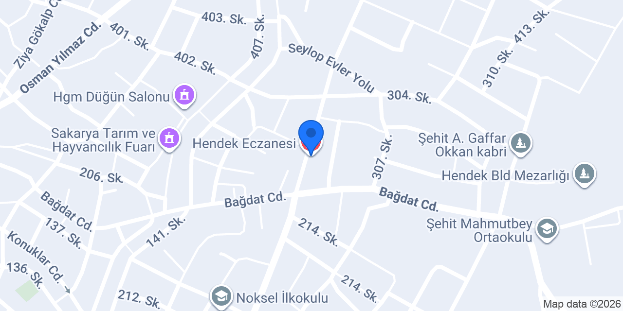 Hendek Eczanesi konumu