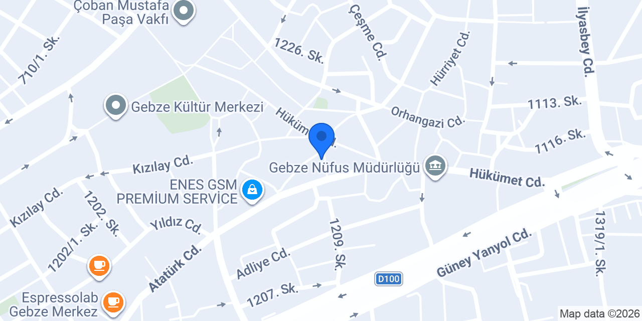 Gebze Kuyumculuk konumu