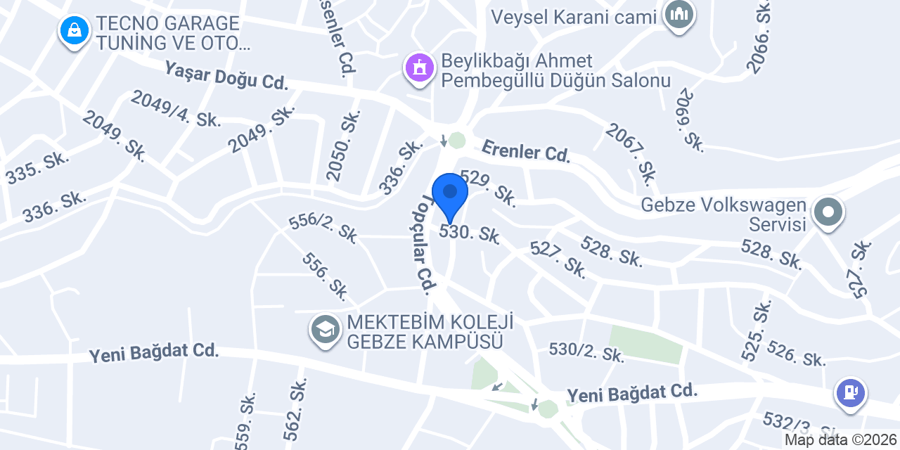 Gebze Palet konumu