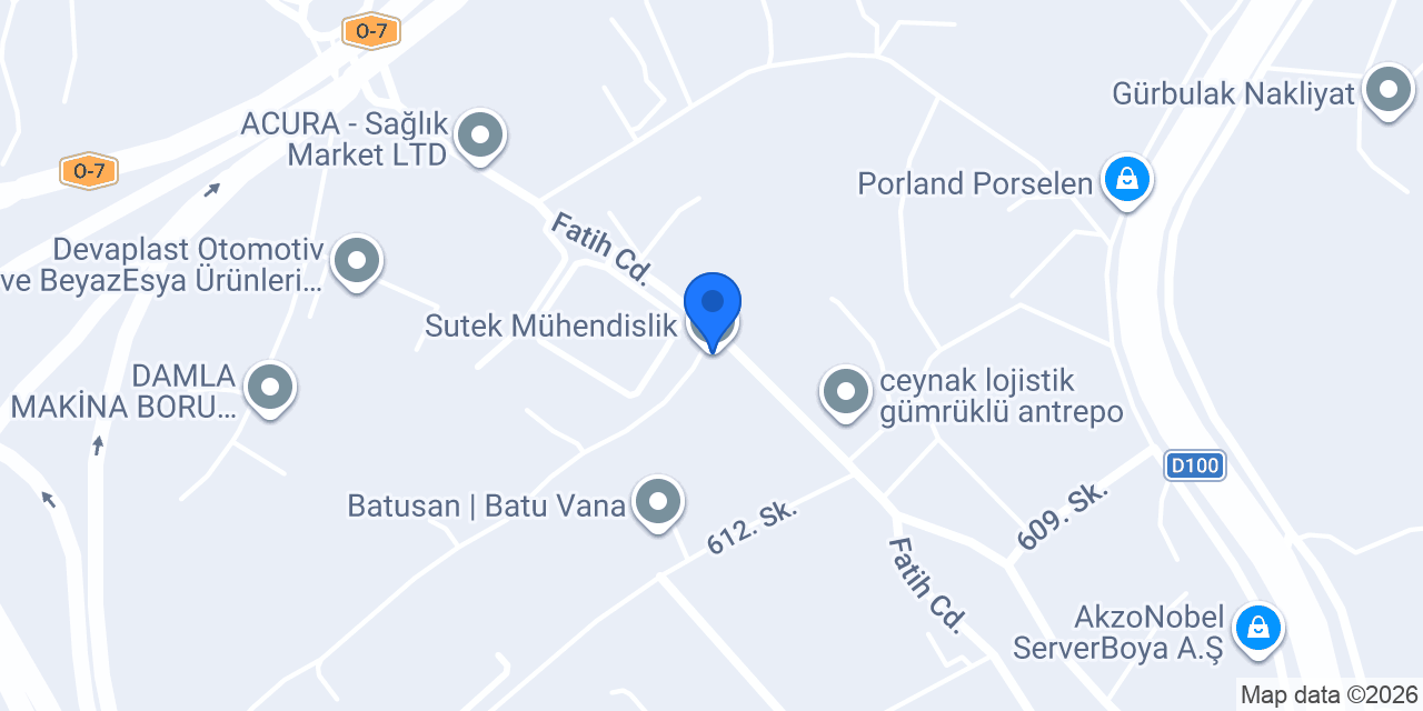 Sutek Mühendislik konumu