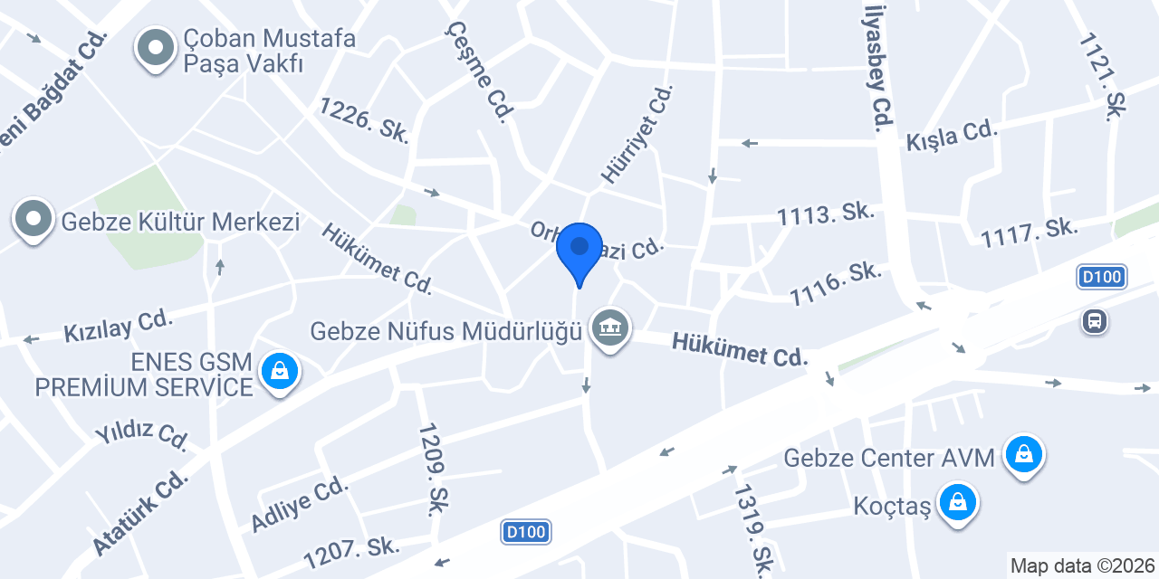 Konak Otel Gebze konumu