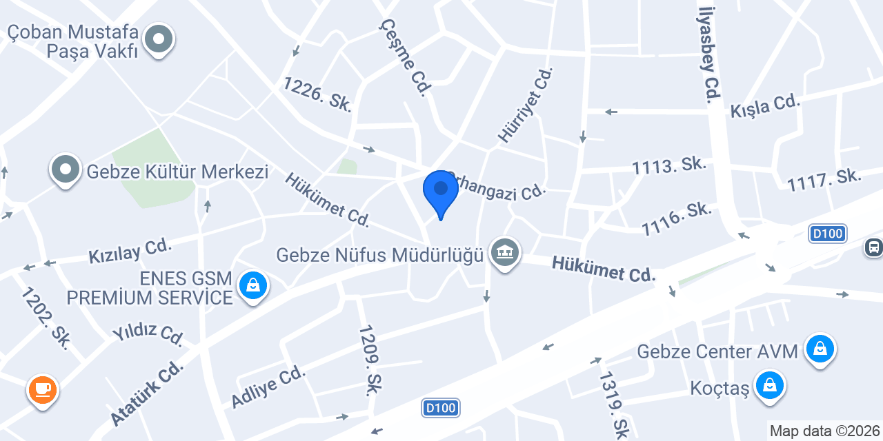 Gebze Kuru Temizleme Drysan konumu