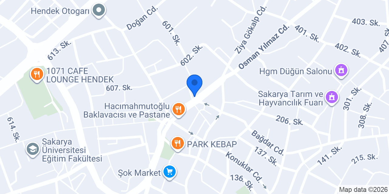 İşler Kitabevleri Hendek Şube konumu