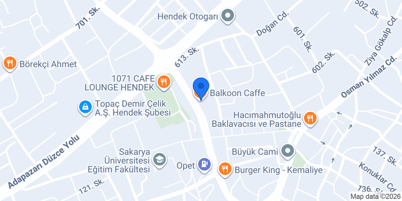 Balkoon Caffe konumu