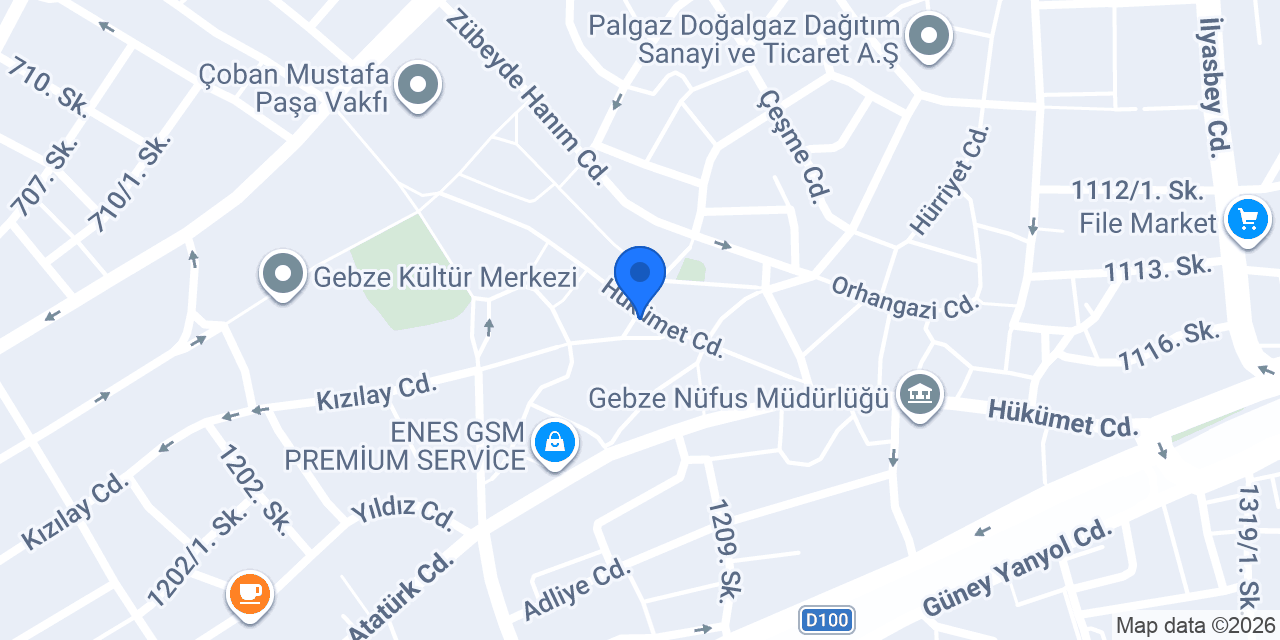 Vodafone Cep Merkezi konumu