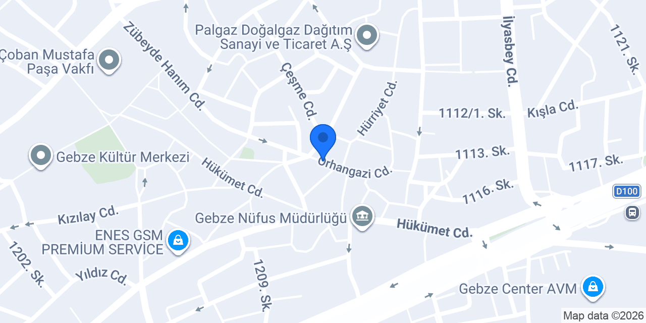 Gezgin Kitabevi konumu