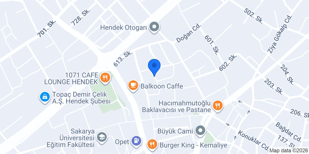 Karadaş Pastanesi konumu