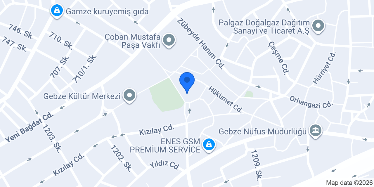 Türkiye Finans Gebze Şubesi konumu