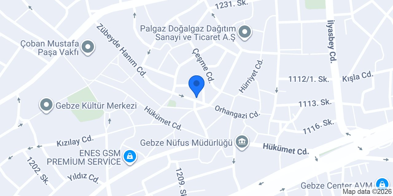 QNB İsmetpaşa Gebze Şubesi konumu