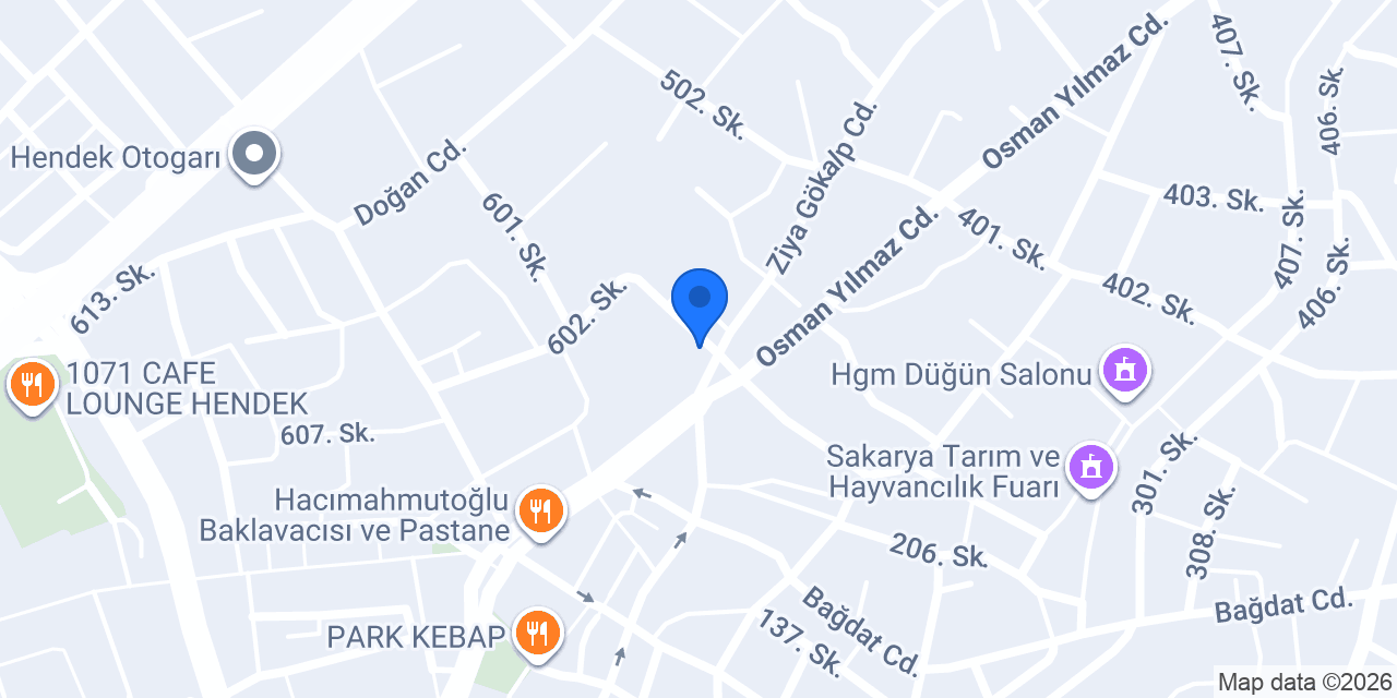 Hendek Elektrikli Taksi İsmail SÜTLÜ konumu