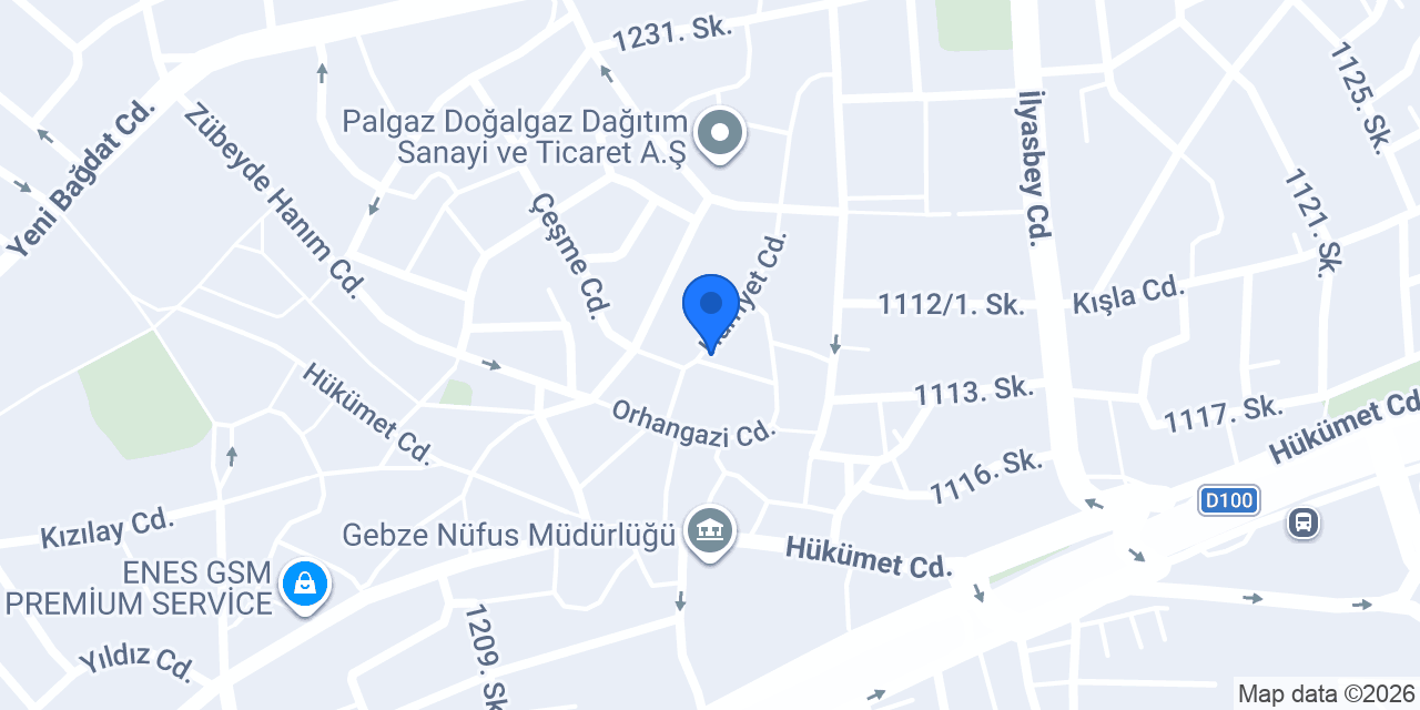 Gebze Harita konumu