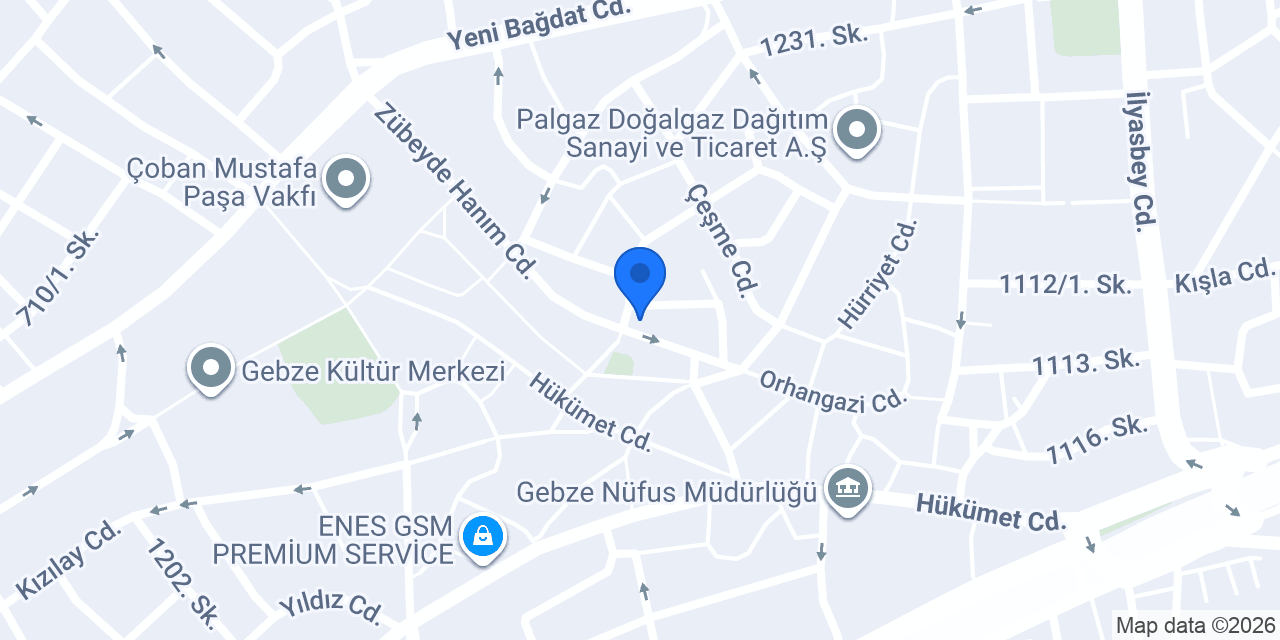 Özel Yeşim Tıp Merkez konumu