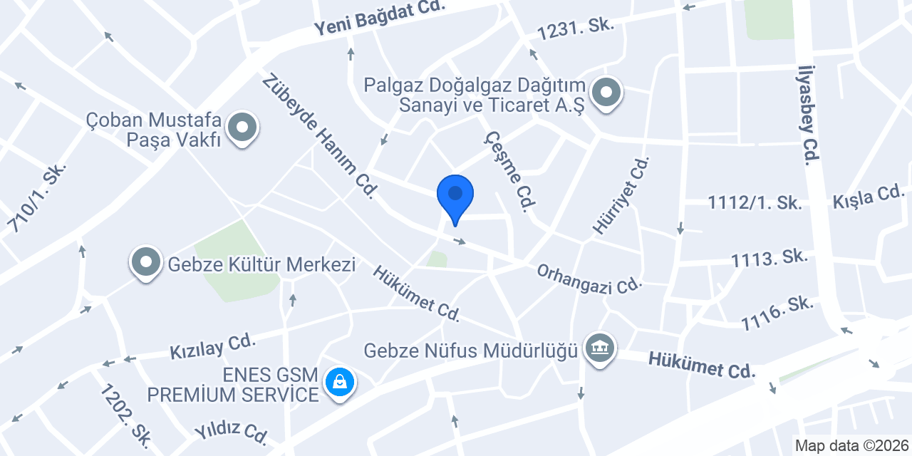 KO-MEK Gebze Kurs Merkezi konumu