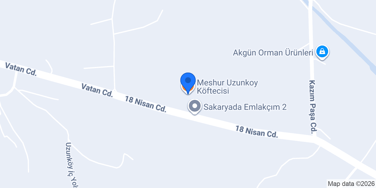 Meshur Uzunkoy Köftecisi konumu