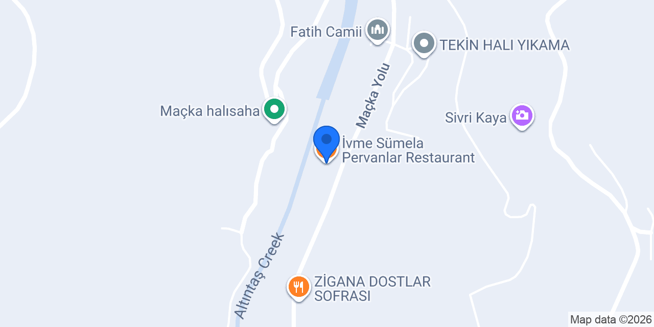 İvme Sümela Pervanlar Restaurant konumu