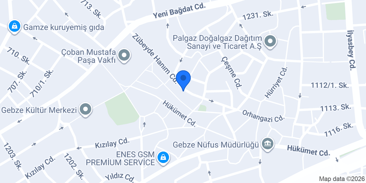 Yapı Kredi - Gebze Zübeyde Hanım Caddesi Şubesi konumu