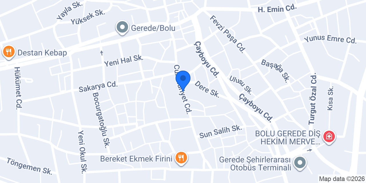 GEREDE SİMİT DÜNYASI konumu
