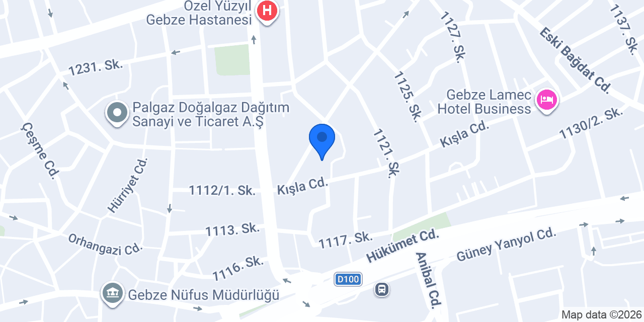 Gebze Park Otel konumu