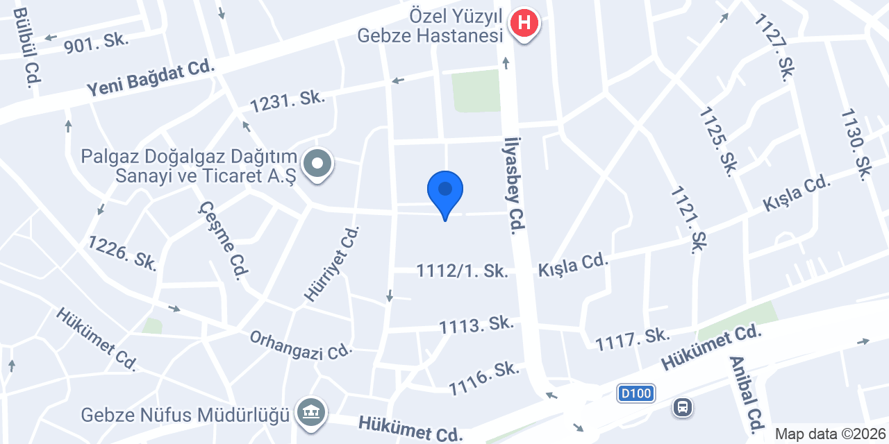 Gebze İlçe Emniyet Müdürlüğü konumu
