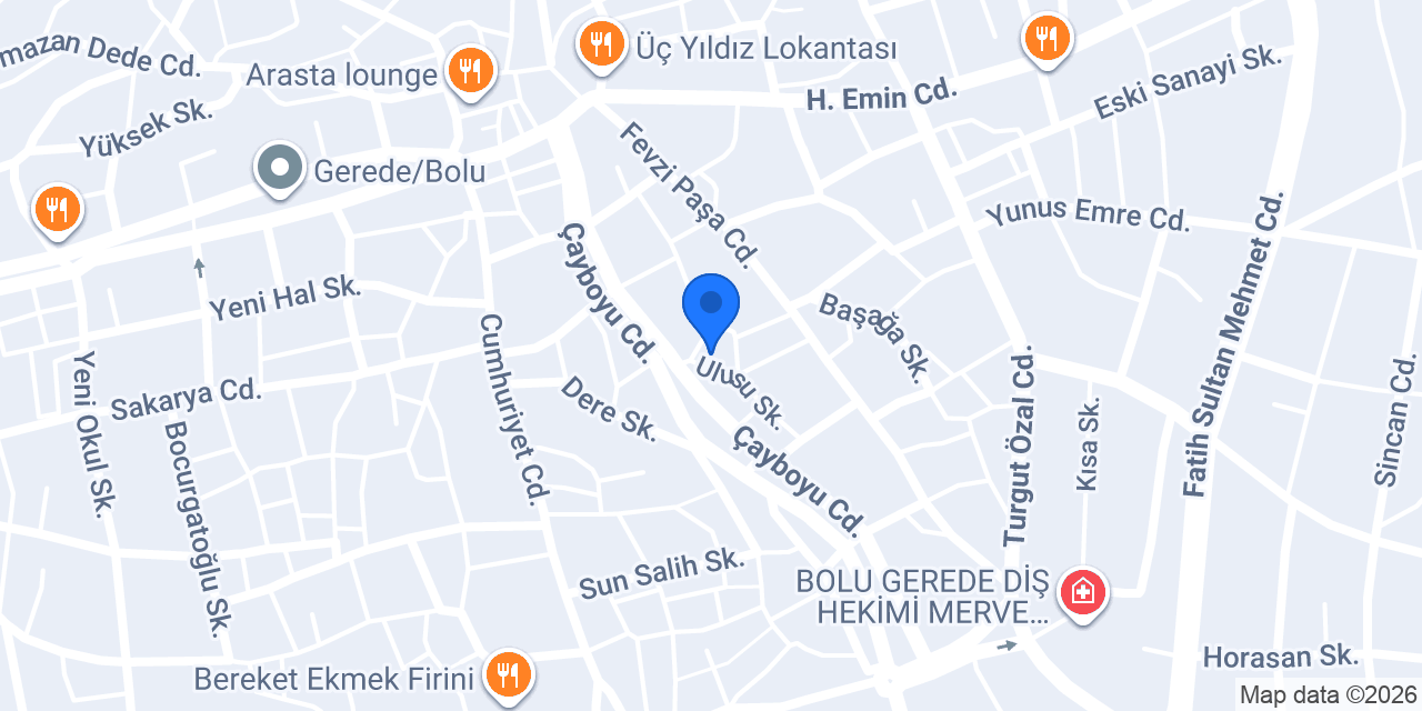 Gerede Reklam - Bolu Matbaası konumu