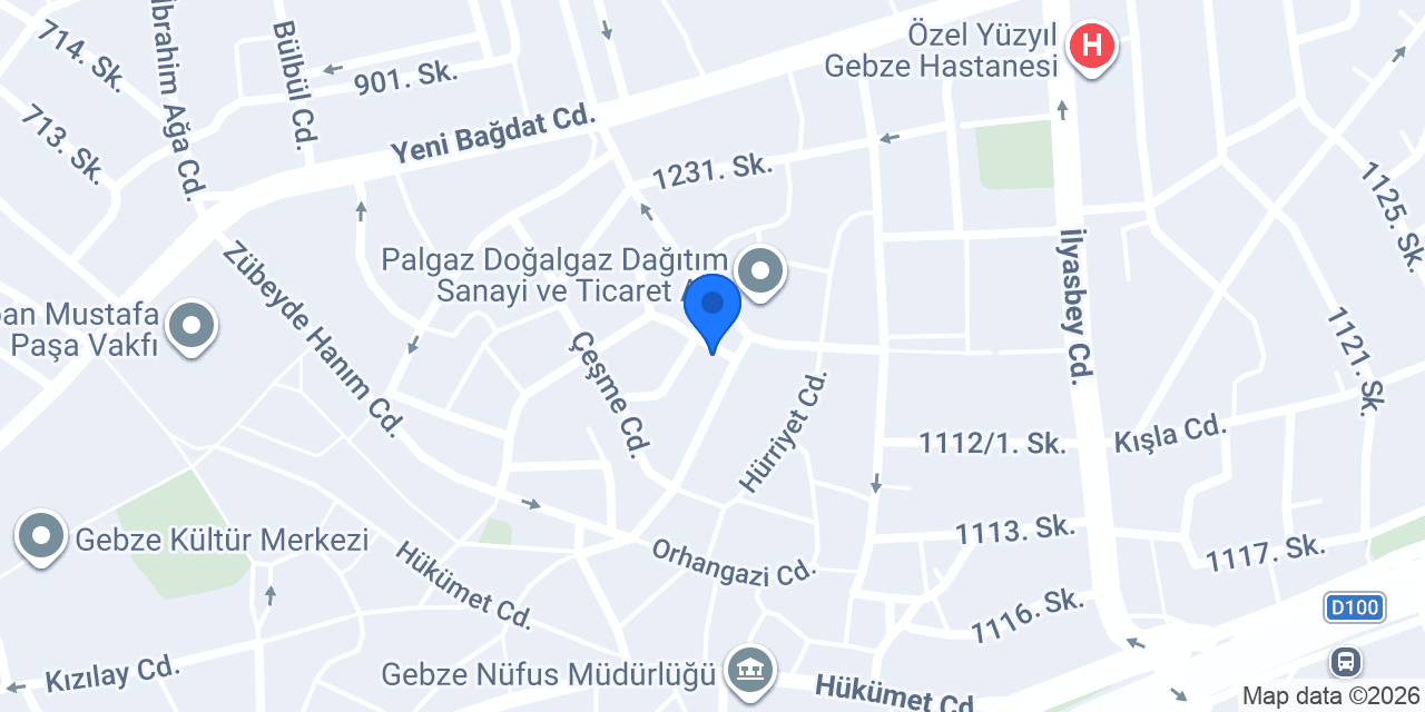 Ebabil Turizm Kocaeli Şubesi konumu