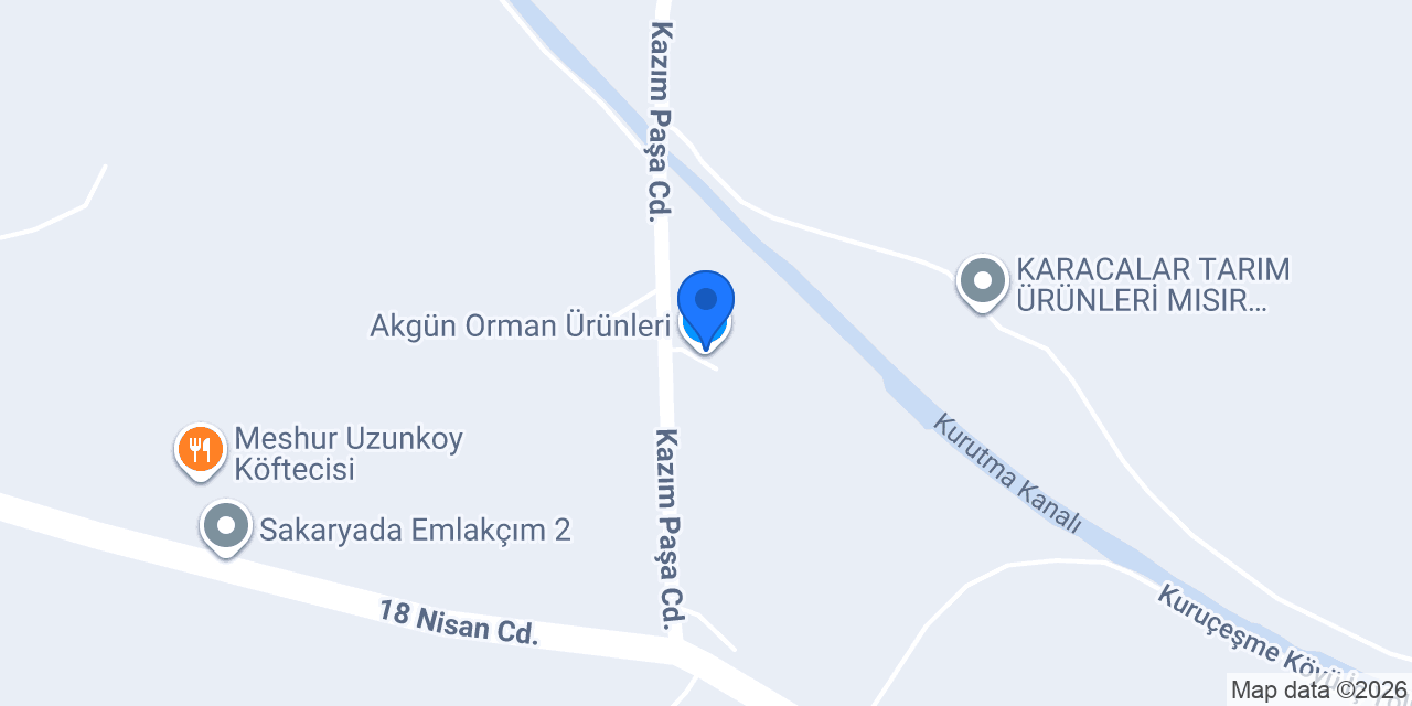 Akgün Orman Ürünleri konumu