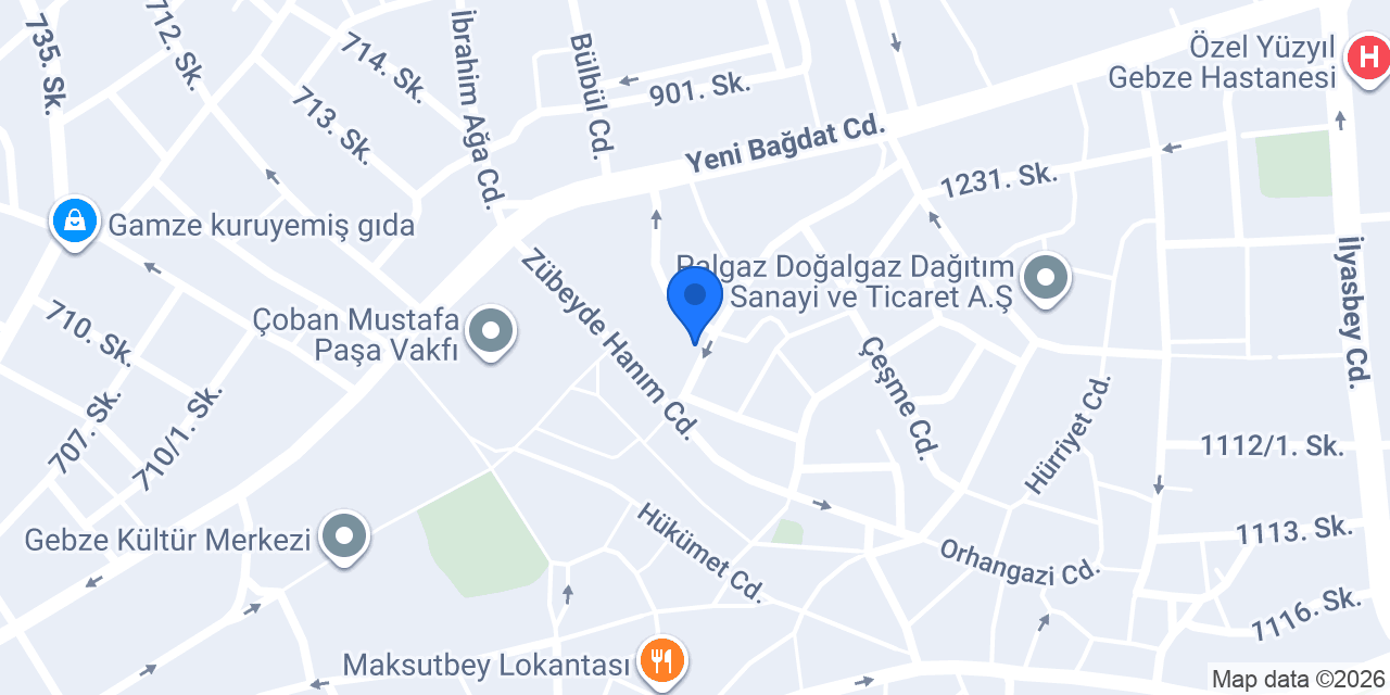 ELİT Perde Gebze konumu