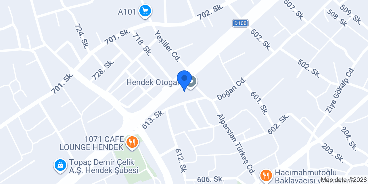 Hendek Ticari Taksi konumu