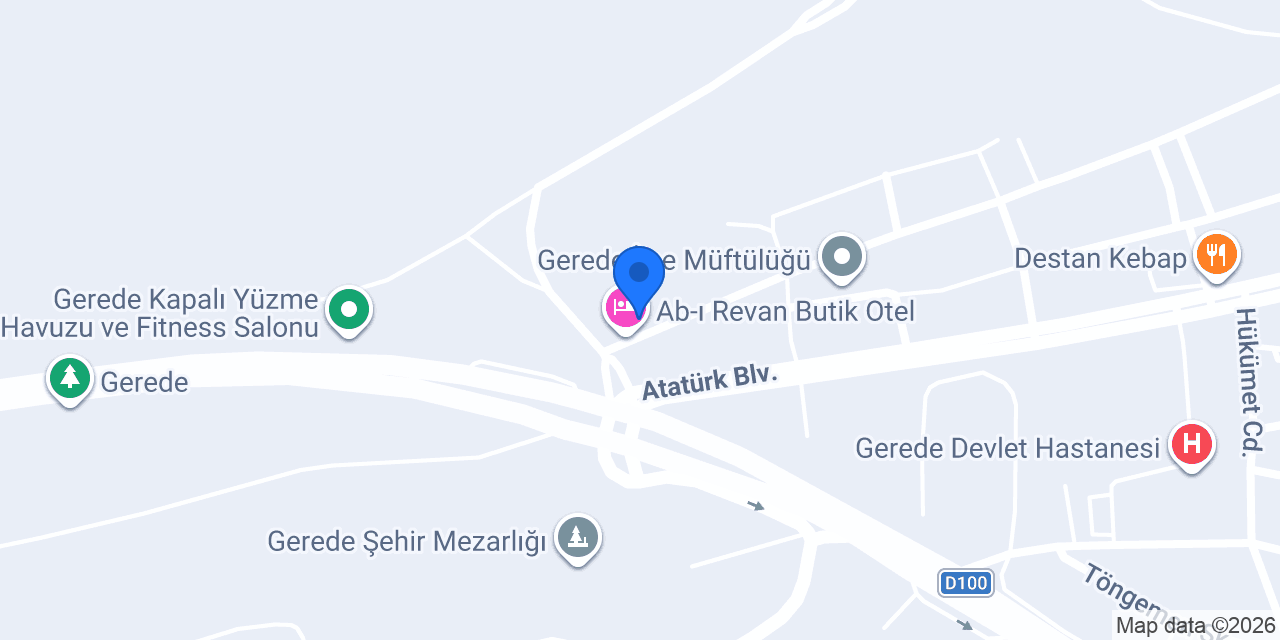 Gerede Butik Otel konumu
