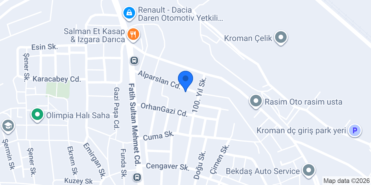 100. Yıl Atatürk Ortaokulu konumu