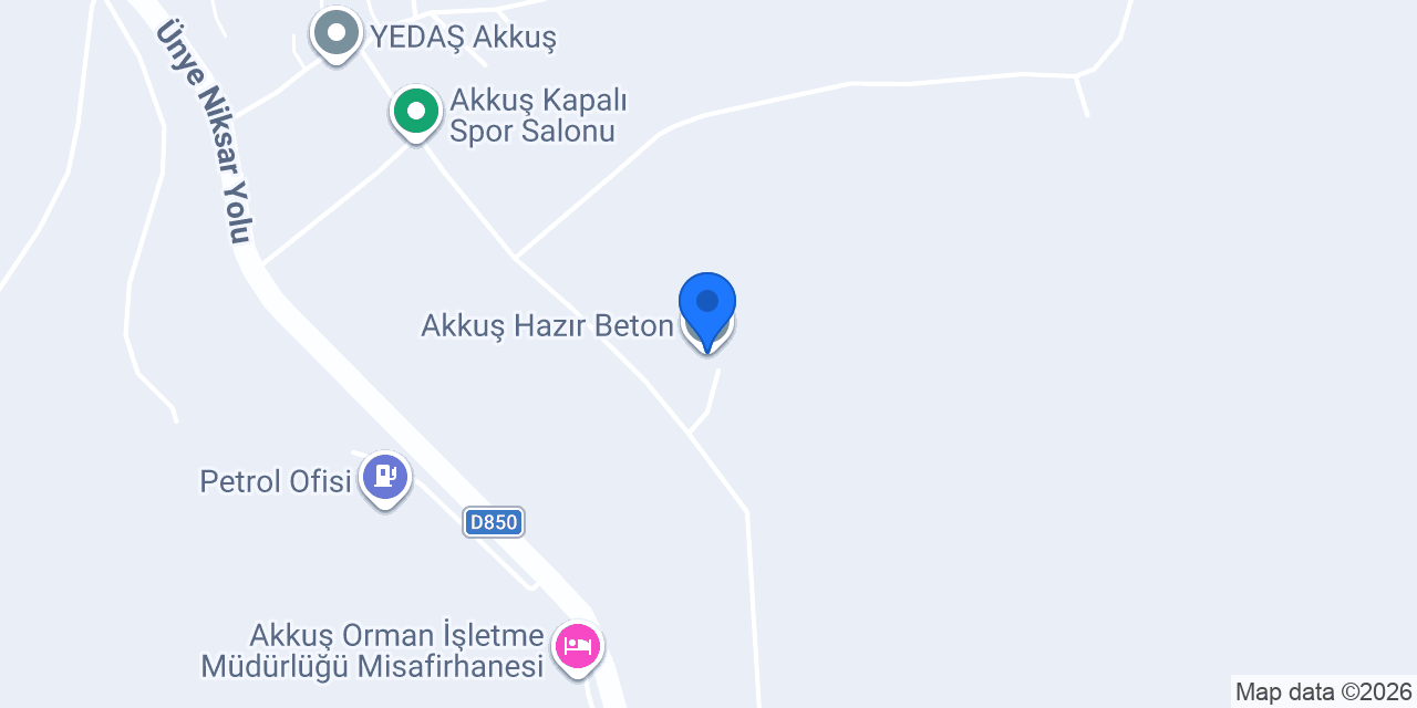 Akkuş Hazır Beton konumu