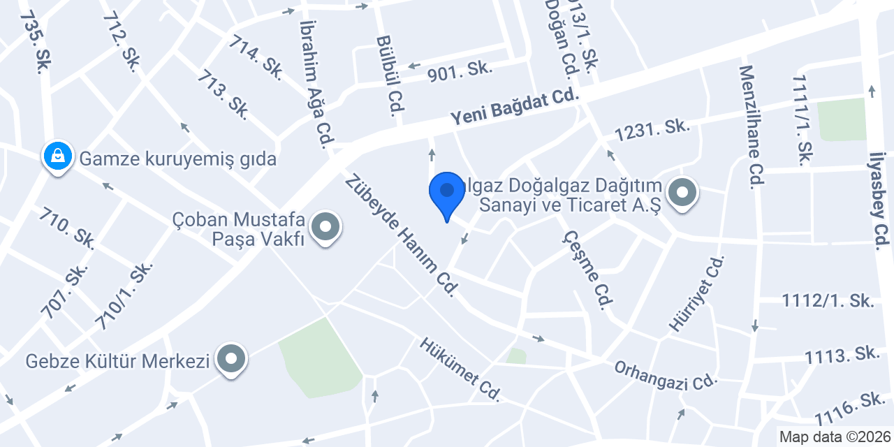 Gebze butik pasta konumu