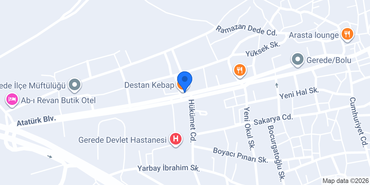 Gerede Noter konumu