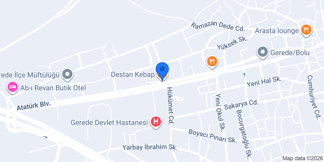 Destan Kebap konumu