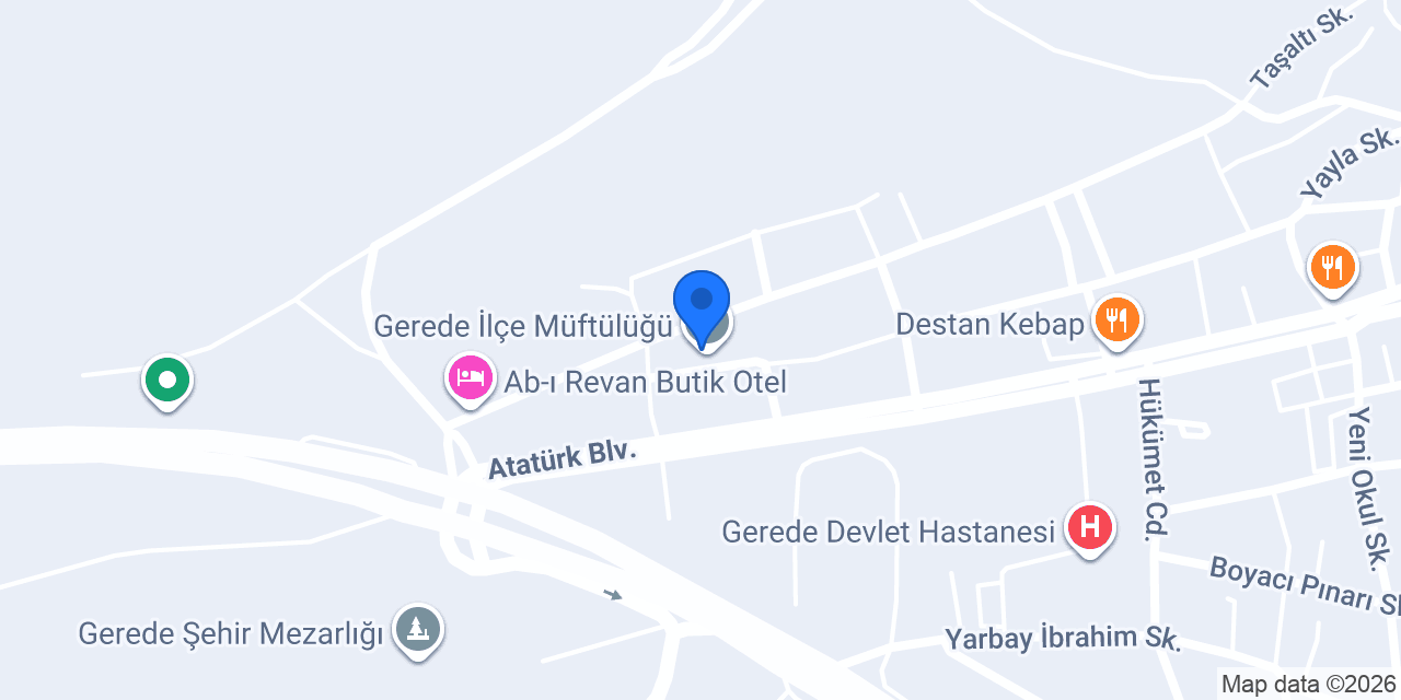 Gerede İlçe Müftülüğü Kütüphanesi konumu