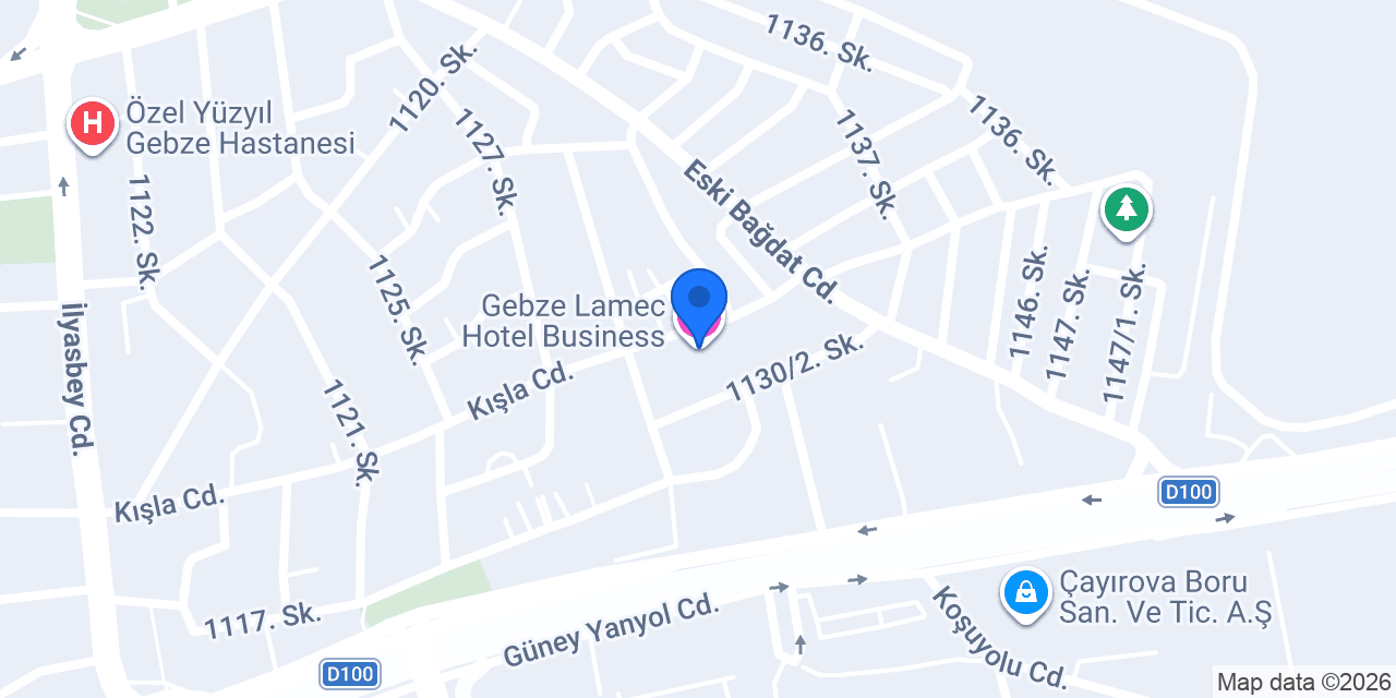 Gebze Lamec Hotel Business konumu