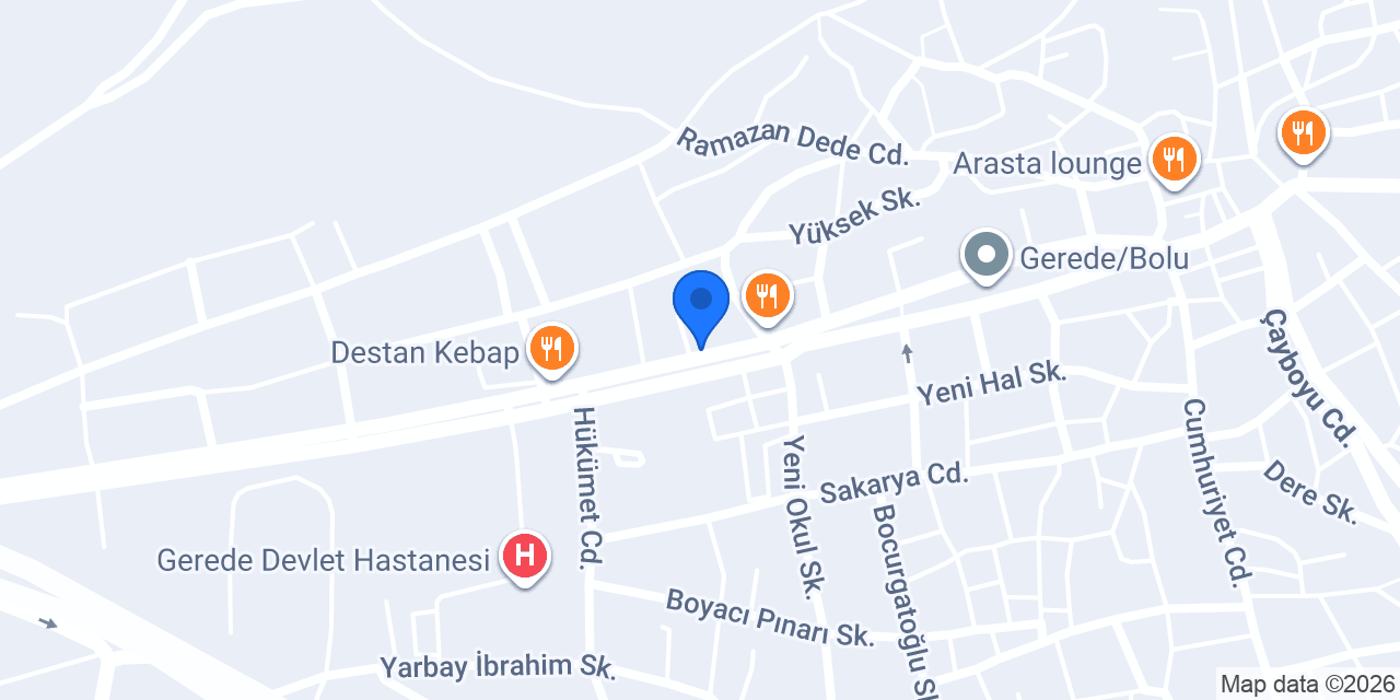 Gerede Doğalgaz konumu