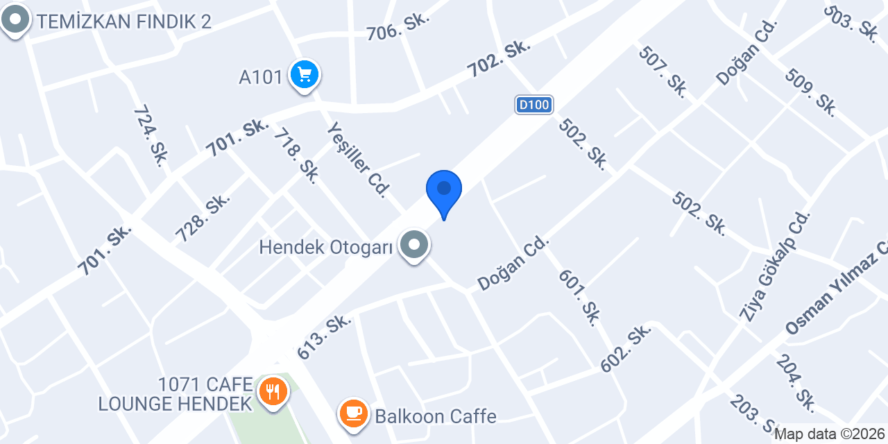 GCN RENT A CAR HENDEK konumu