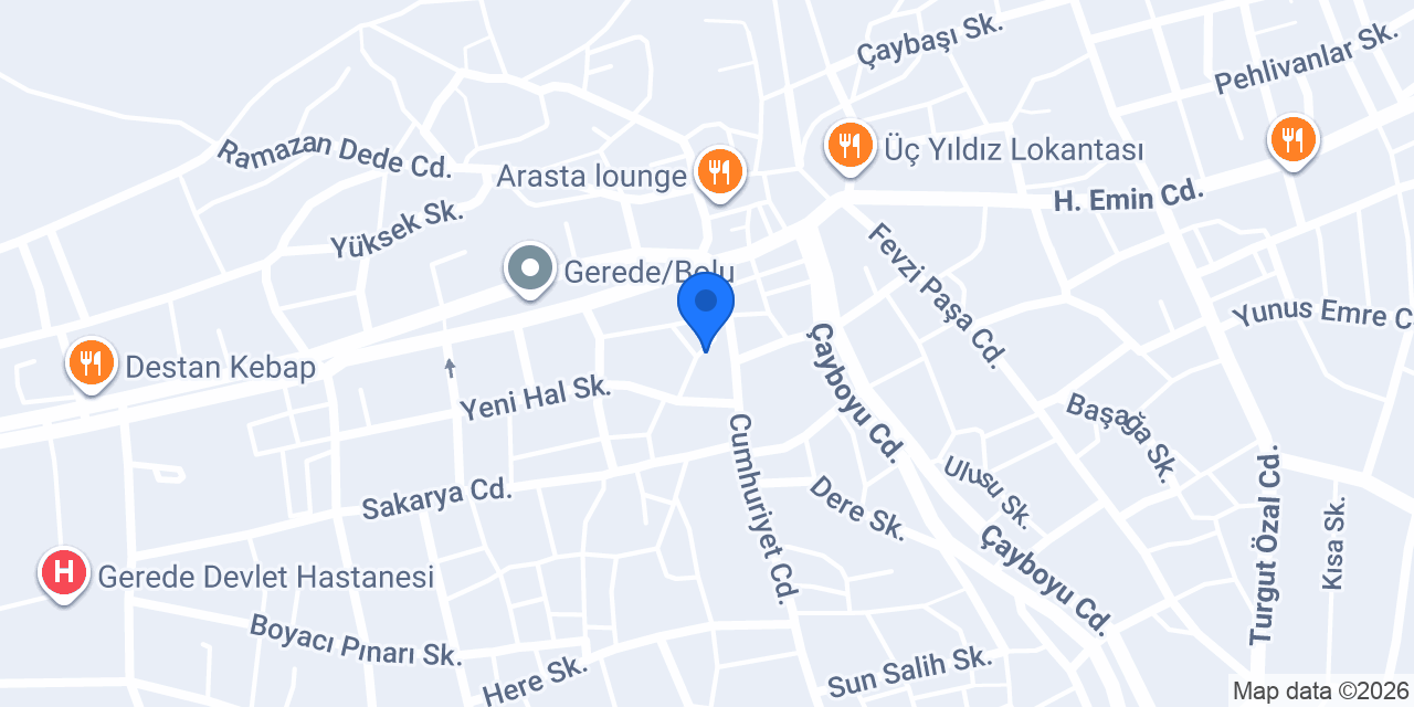 Gerede Can Taksi Durağı konumu