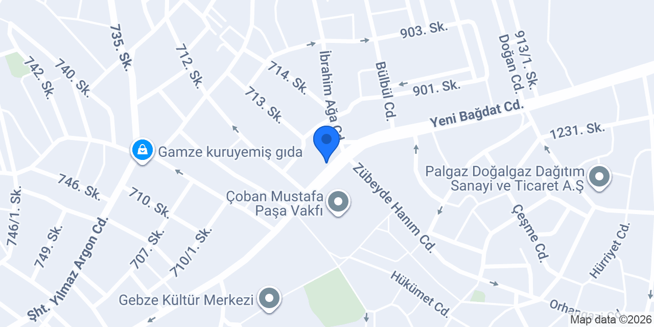 Gebze Psikolojik Danışman Tuba Özden konumu