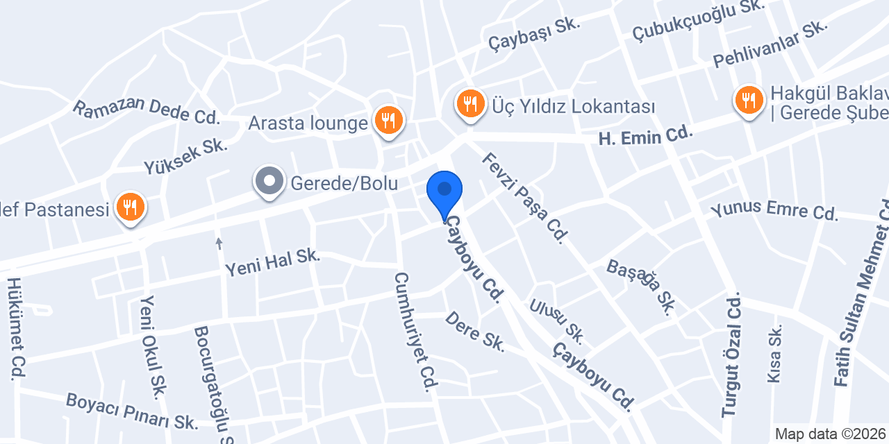 Can Ciger gerede konumu