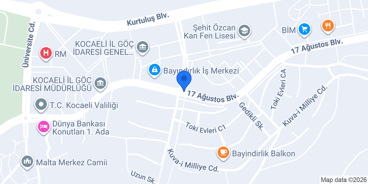 Bayındırlık Toki Taksi konumu