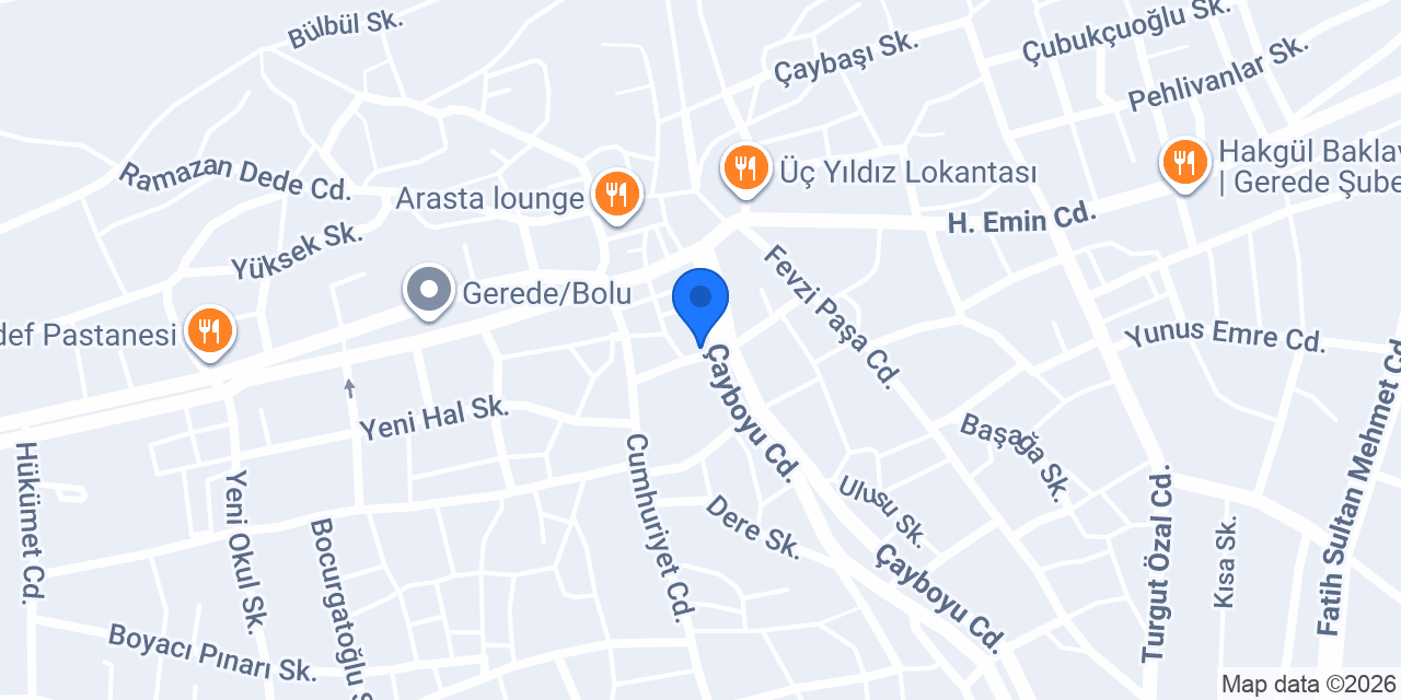 Gerede Sevinç Çiçekçilik konumu