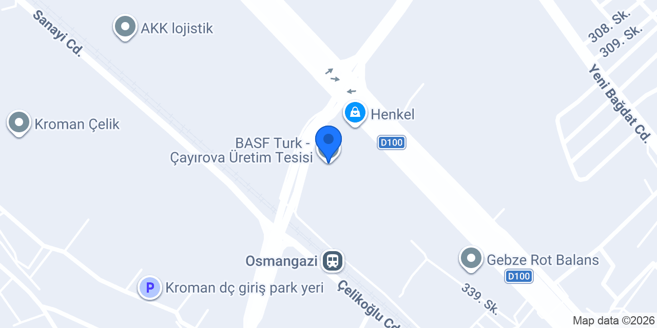 BASF Turk - Çayırova Üretim Tesisi konumu